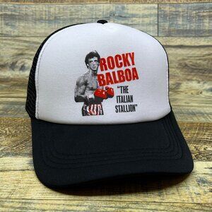 Rocky Balboa Mens Trucker Hat Black Snapback Italian Stallion Boxing Ball Cap